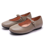 Mary Jane Textured - Taupe